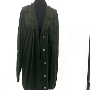 Vintage Van Heusen for her cardigan